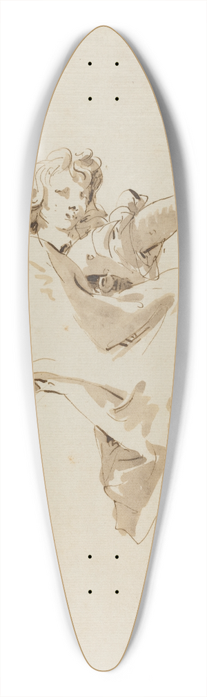 Giovanni Battista Tiepolo - A Woman Seated on a Cloud, Seen from Below 39.3 inch art pintail longboard deck