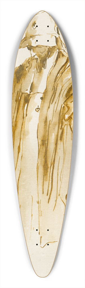 Giovanni Battista Tiepolo - Bearded Man Looking Down to the Left 39.3 inch art pintail longboard deck Giovanni Battista Tiepolo - Bearded Man Looking Down to the Left 39.3 inch art pintail longboard deck