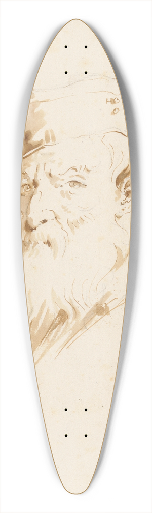 Giovanni Battista Tiepolo - Bearded Man Wearing a Cap 39.3 inch art pintail longboard deck Giovanni Battista Tiepolo - Bearded Man Wearing a Cap 39.3 inch art pintail longboard deck