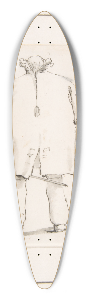 Giovanni Battista Tiepolo - Caricature of a Fat Man, Seen From Behind 39.3 inch art pintail longboard deck Giovanni Battista Tiepolo - Caricature of a Fat Man, Seen From Behind 39.3 inch art pintail longboard deck