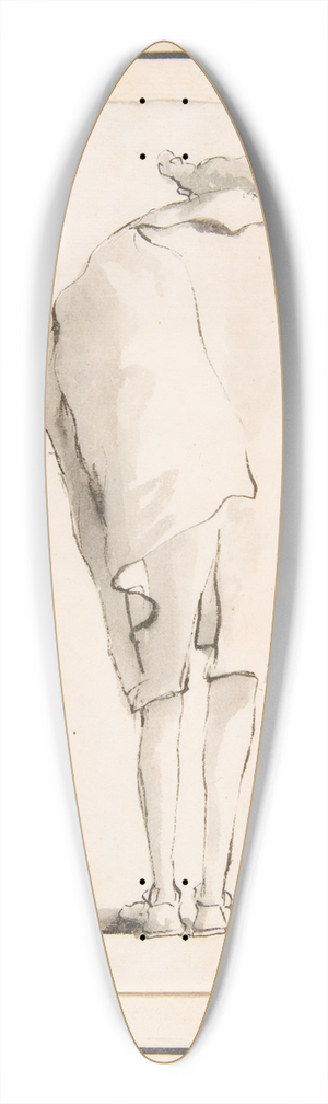 Giovanni Battista Tiepolo - Caricature of a Man Holding a Tricorne, Seen from Behind 39.3 inch art pintail longboard deck