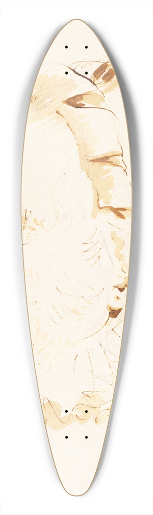Giovanni Battista Tiepolo - Head of a Magician 39.3 inch art pintail longboard deck