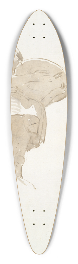 Giovanni Battista Tiepolo - Male figure carrying a tray, seen frombelow 39.3 inch art pintail longboard deck