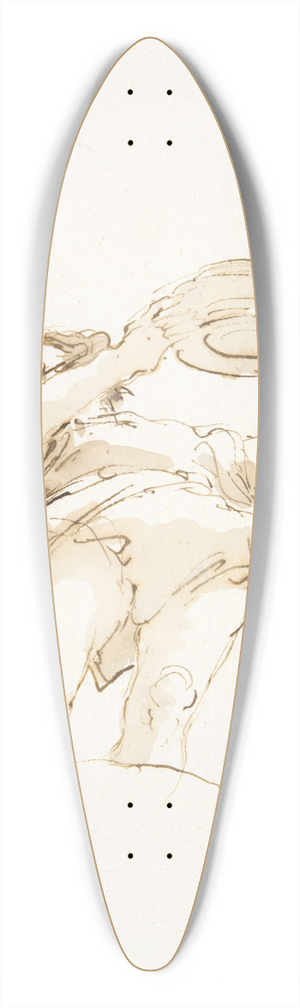 Giovanni Battista Tiepolo - Male figure carrying a tray with fowl, seen frombelow 39.3 inch art pintail longboard deck