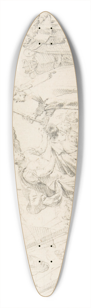Giovanni Battista Tiepolo - Pope Handing a Banner to a Crusader, with Ships in the Background 39.3 inch art pintail longboard deck