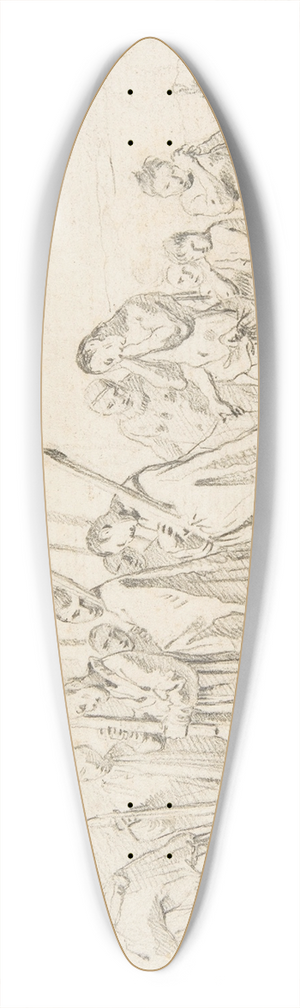 Giovanni Battista Tiepolo - Procession of Monks and Flagellants 39.3 inch art pintail longboard deck