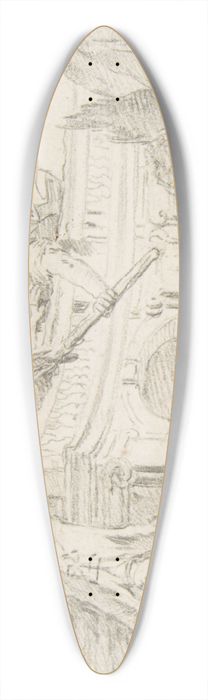 Giovanni Battista Tiepolo - Scene of Men Disposing of Corpse in a Garden 39.3 inch art pintail longboard deck
