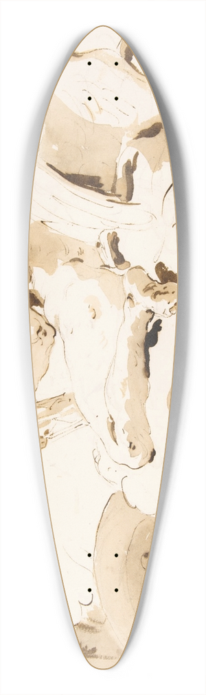 Giovanni Battista Tiepolo - Seated Figure of Time 39.3 inch art pintail longboard deck