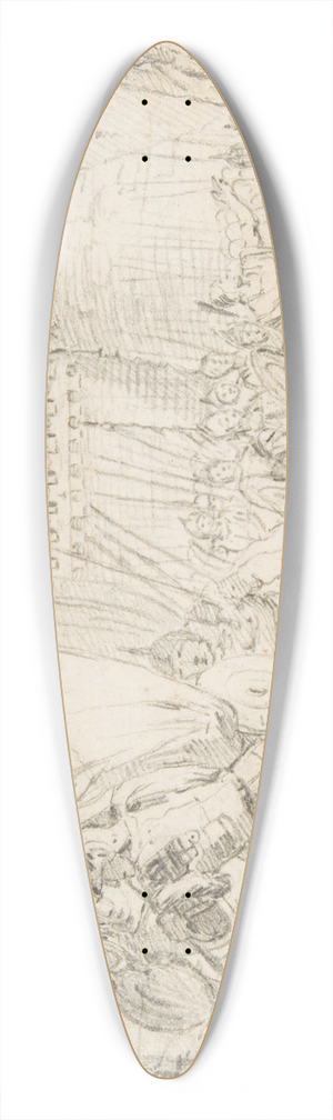 Giovanni Battista Tiepolo - Soldiers Storming a City 39.3 inch art pintail longboard deck