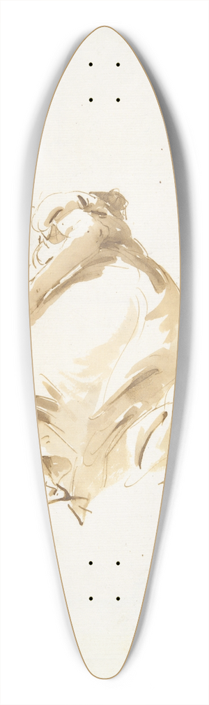 Giovanni Battista Tiepolo - Standing female figure seen from the back and frombelow 39.3 inch art pintail longboard deck