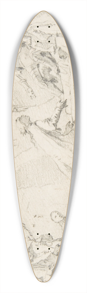 Giovanni Battista Tiepolo - Supplicants Imploring an Emperor for Peace 39.3 inch art pintail longboard deck