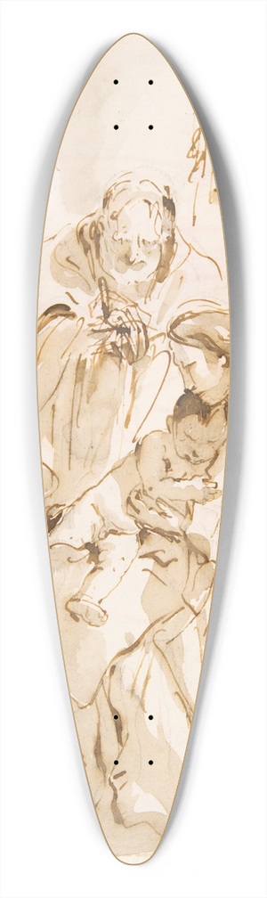 Giovanni Battista Tiepolo - The Holy Family 39.3 inch art pintail longboard deck