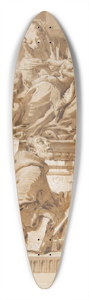 Giovanni Battista Tiepolo - The Virgin and Child Enthroned with Saint Sebastian and a Franciscan Saint 39.3 inch art pintail longboard deck
