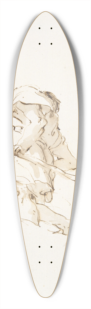 Giovanni Battista Tiepolo - Walking Male figure seen frombelow 39.3 inch art pintail longboard deck