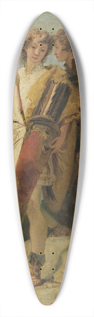 Giovanni Battista Tiepolo - Young Man with Bow and large Quiver and his Companion with a Shield 39.3 inch art pintail longboard deck
