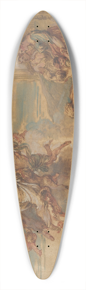 Giovanni Benedetto Castiglione - God the Father Appearing to Jacob 39.3 inch art pintail longboard deck