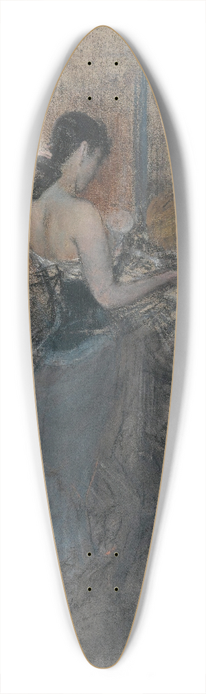 Giovanni Boldini - By The Fireside 39.3 inch art pintail longboard deck