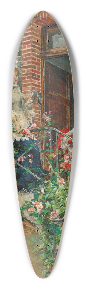 Giovanni Boldini - On the terrace 39.3 inch art pintail longboard deck