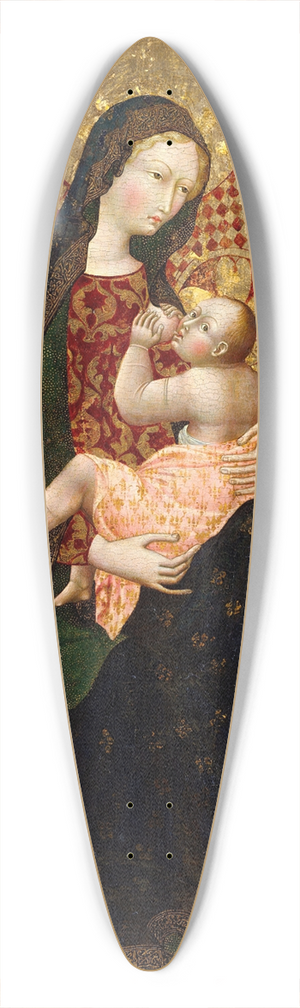 Giovanni di Paolo - Madonna and Child with Two Angels and a Donor 39.3 inch art pintail longboard deck