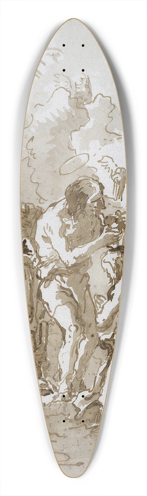 Giovanni Domenico Tiepolo - Baptism of Christ in the Jordan 39.3 inch art pintail longboard deck