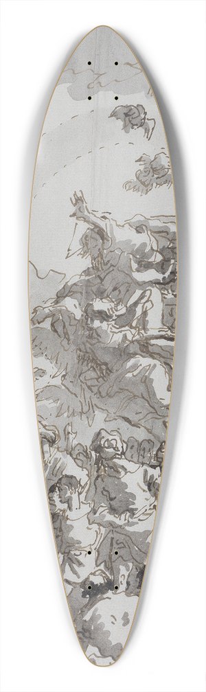 Giovanni Domenico Tiepolo - Baptism of Christ in the Jordan 39.3 inch art pintail longboard deck