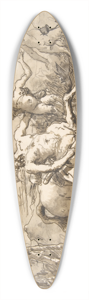 Giovanni Domenico Tiepolo - Centaur with a Club, and Two Satyrs 39.3 inch art pintail longboard deck