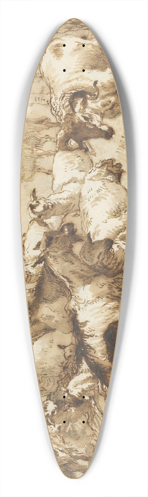 Giovanni Domenico Tiepolo - Goats and Sheep in a Landscape 39.3 inch art pintail longboard deck