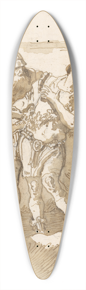 Giovanni Domenico Tiepolo - Rinaldo Persuaded by Ubaldo and Guelfo to Abandon Armida 39.3 inch art pintail longboard deck