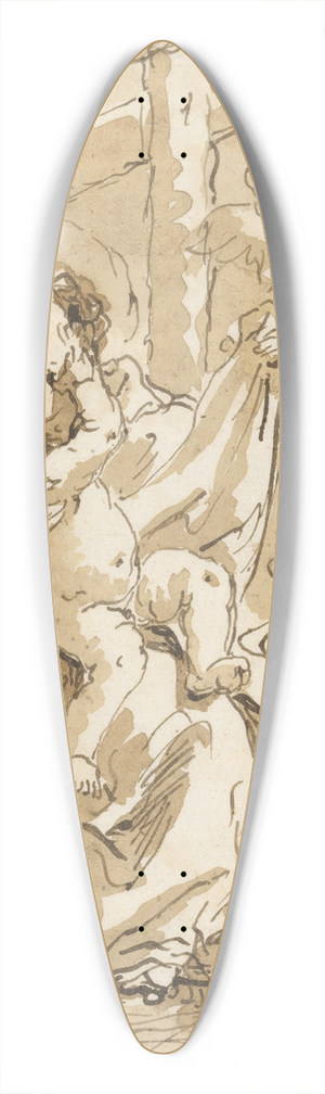 Giovanni Domenico Tiepolo - Saint Anthony of Padua with the Christ Child, in an Interior 39.3 inch art pintail longboard deck