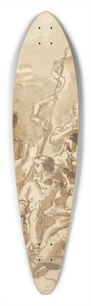 Giovanni Domenico Tiepolo - The Baptism of Christ (with a Woman Holding a Child Among the Spectators at the Right) 39.3 inch art pintail longboard deck