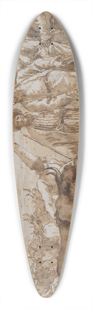 Giovanni Domenico Tiepolo - The Cattle Vendor 39.3 inch art pintail longboard deck