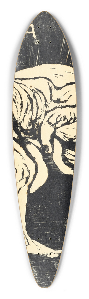 Giovanni Giacometti - La Lotta I.  Ringende Knaben.- Diego und Alberto 39.3 inch art pintail longboard deck