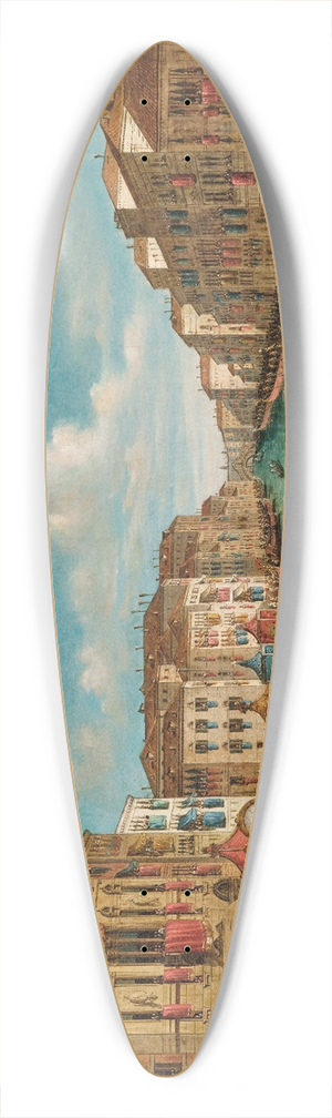 Giovanni Grubacs - Ragatta on the Canal Grande, Venice 39.3 inch art pintail longboard deck