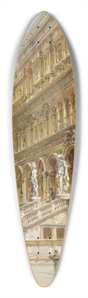 Giovanni Grubacs - The Giants Staircase In The Courtyard Of The Doges Palace 39.3 inch art pintail longboard deck