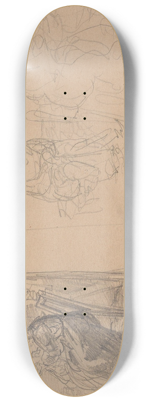 Adolph Tidemand - To komposisjonsstudier 8.25 inch art skate deck