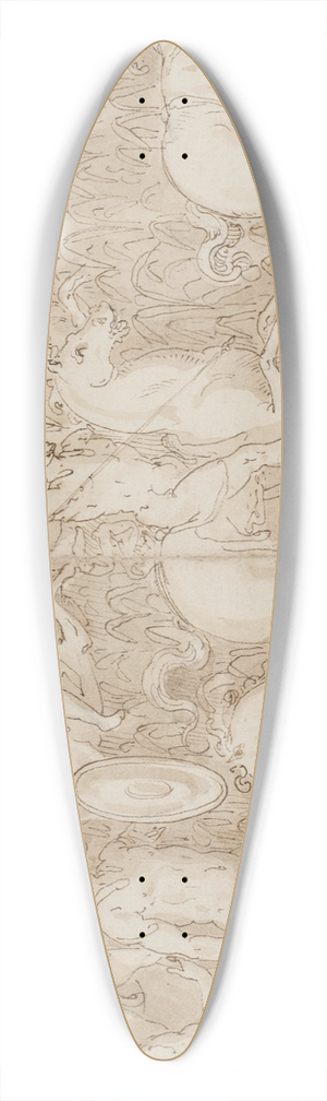 Giovanni Guerra - Afslutningen p en restaureret del af sjlen; sarmaterne jages ud i sumpen; romerne angriber en germansk fstning 39.3 inch art pintail longboard deck