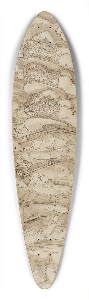 Giovanni Guerra - Romerne angriber en germansk fstning; tale for tropperne ved afslutningen p den germanske krig; Victoria omgivet af krigsbytte, nedskriver Roms sejr p et skjold 39.3 inch art pintail longboard deck