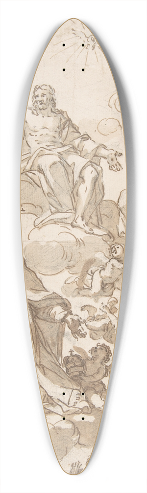 Giovanni Odazzi - Saint Gregory the Great Interceding for Souls in Purgatory 39.3 inch art pintail longboard deck