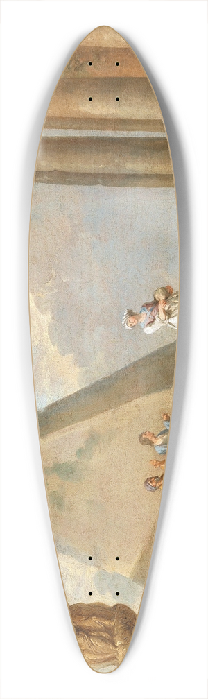 Giovanni Paolo Panini - Ruins with a woman preaching 39.3 inch art pintail longboard deck