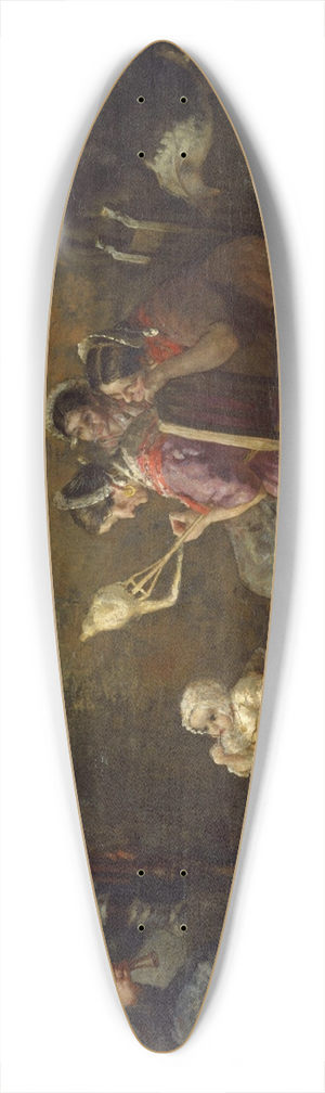 Giovanni Segantini - Bagpipers of Brianza 39.3 inch art pintail longboard deck Giovanni Segantini - Bagpipers of Brianza 39.3 inch art pintail longboard deck