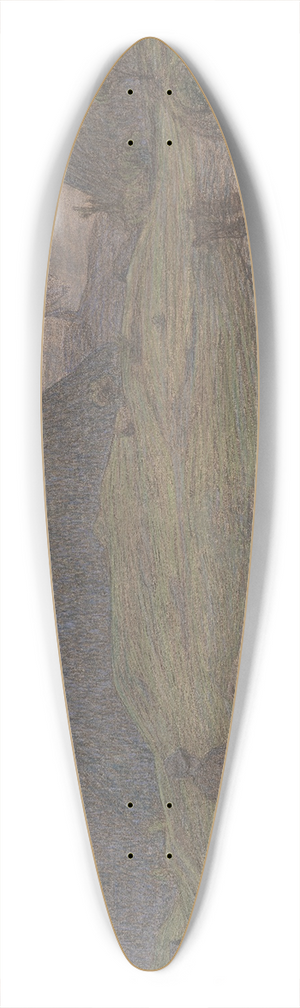 Giovanni Segantini - Study for La Vita 39.3 inch art pintail longboard deck