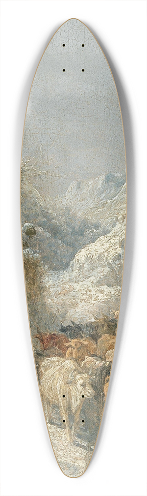 Girolamo Gianni - Hirte mit Rinderherde 39.3 inch art pintail longboard deck