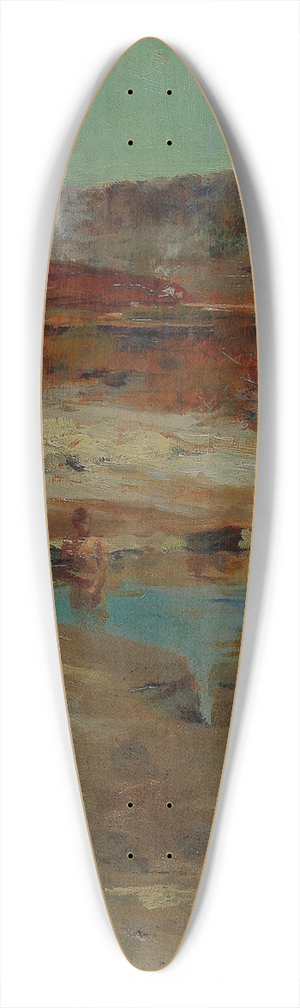 Girolamo Nerli - At Rotorua 39.3 inch art pintail longboard deck