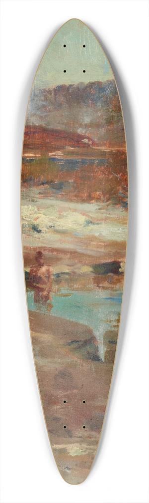 Girolamo Nerli - At Rotorua 39.3 inch art pintail longboard deck