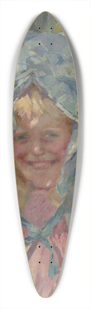 Girolamo Nerli - Girl in sunbonnet 39.3 inch art pintail longboard deck