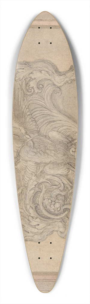 Giulio Romano - Design for a Casket with the Gonzaga Eagle 39.3 inch art pintail longboard deck