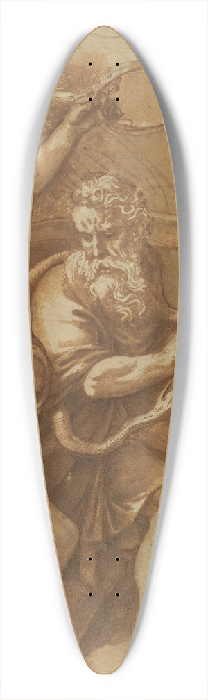 Giulio Romano - Victory, Janus, Chronos and Gaea 39.3 inch art pintail longboard deck