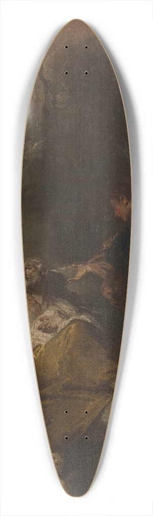 Giuseppe Bazzani - Death of Saint Joseph 39.3 inch art pintail longboard deck