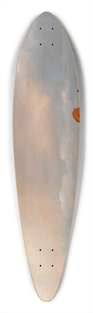 Giuseppe Canella - A Venetian scene with a gondola on a lagoon 39.3 inch art pintail longboard deck