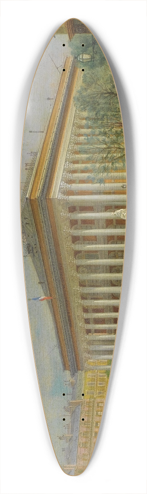 Giuseppe Canella - La Bourse 39.3 inch art pintail longboard deck